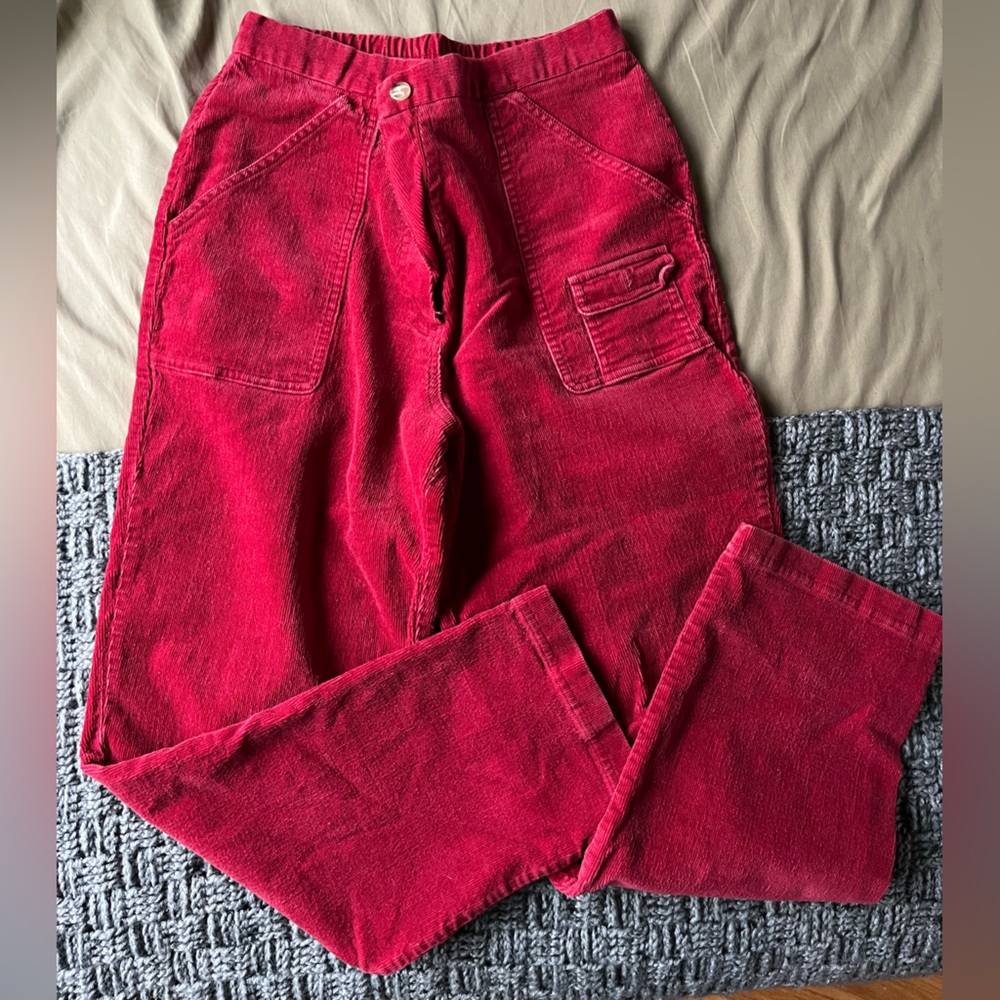 Blair Women's Vibrant Red Cropped Jeans